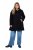 Ulla Popken 851827 Manteau évasé effet laine Noir - Manteaux - Manteaux femme grande taille