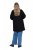 Ulla Popken 851829 Manteau en laine Noir - Manteaux - Manteaux femme grande taille
