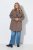 Ulla Popken 851829 Manteau en laine trapèze à revers Marron clair - Manteaux - Manteaux femme grande taille