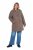 Ulla Popken 851829 Manteau en laine trapèze à revers Marron clair - Manteaux - Manteaux femme grande taille