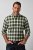 JP1880 851877 Chemise en flanelle à carreaux manches longues Vert foncé TALL - TALL chemises - Chemises TALL grande longueur
