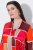 Ulla Popken 852024 Robe mi-longue trapèze à manches 3/4 Rose - Robes midi - Robes midi grande taille