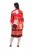 Ulla Popken 852024 Robe mi-longue trapèze à manches 3/4 Rose - Robes midi - Robes midi grande taille