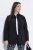 Ulla Popken 852076 Veste en crêpe matelassée à col montant Noir - Vestes - Vestes femme grande taille