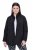 Ulla Popken 852076 Veste en crêpe matelassée à col montant Noir - Vestes - Vestes femme grande taille