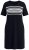 Ulla Popken 852079 Robe t-shirt rayée Noir - Robes - Robes pour toutes les tailles