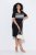 Ulla Popken 852079 Robe t-shirt rayée Noir - Robes - Robes pour toutes les tailles