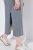 Ulla Popken 852218 Robe mi-longue à manches courtes Gris - Robes midi - Robes midi grande taille
