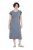 Ulla Popken 852218 Robe mi-longue à manches courtes Gris - Robes midi - Robes midi grande taille
