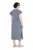 Ulla Popken 852218 Robe mi-longue à manches courtes Gris - Robes midi - Robes midi grande taille