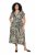 Ulla Popken 852257 Robe longue imprimée Taupe - Robes maxi - Robes maxi grande taille