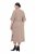 Ulla Popken 852288 Robe mi-longue à manches courtes et ceinture à nouer Marron clair - Robes midi - Robes midi grande taille