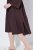 Ulla Popken 852307 Robe portefeuille à manches longues Brun acajou - Robes midi - Robes midi grande taille