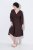Ulla Popken 852307 Robe portefeuille à manches longues Brun acajou - Robes midi - Robes midi grande taille