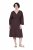 Ulla Popken 852307 Robe portefeuille à manches longues Brun acajou - Robes midi - Robes midi grande taille