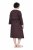 Ulla Popken 852307 Robe portefeuille à manches longues Brun acajou - Robes midi - Robes midi grande taille