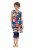 Ulla Popken 852308 Robe en jersey rayée Bleu marine - Robes en jersey - 