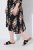 Ulla Popken 852315 Robe portefeuille imprimée Noir - Robes midi - Robes midi grande taille