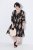 Ulla Popken 852315 Robe portefeuille imprimée Noir - Robes midi - Robes midi grande taille