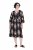 Ulla Popken 852315 Robe portefeuille imprimée Noir - Robes midi - Robes midi grande taille