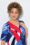 Ulla Popken 852394 Robe mi-longue à manches courtes et col V Bleu marine - Robes midi - Robes midi grande taille