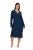 Ulla Popken 852526 Chemise de nuit à col chemise Bleu marine - Chemises de nuit - 