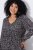 Ulla Popken 852606 Robe longue imprimée Noir - Robes maxi - Robes maxi grande taille