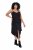 Ulla Popken 852636 Robe portefeuille Noir - Robes en jersey - 