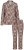 Ulla Popken 852649 Pyjama à motifs et col chemise Marron - Pyjamas/vêtements de détente - 