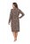 Ulla Popken 852653 Chemise de nuit imprimée à col chemise Marron - Chemises de nuit - 