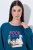 Ulla Popken 852710 Pull d'intérieur à manches longues Pétrole - Pyjamas/vêtements de détente - 