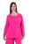 Ulla Popken 852747 Haut de pyjama à manches longues Rose - Pyjamas/vêtements de détente - 