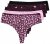 Ulla Popken 852758 Strings à motifs lot de 5 Prune - Culottes - 