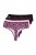 Ulla Popken 852758 Strings à motifs lot de 5 Prune - Culottes - 