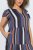 Ulla Popken 852771 Robe rayée à volants Bleu marine - Robes - Robes pour toutes les tailles