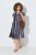 Ulla Popken 852771 Robe rayée à volants Bleu marine - Robes - Robes pour toutes les tailles