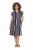 Ulla Popken 852771 Robe rayée à volants Bleu marine - Robes - Robes pour toutes les tailles