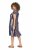 Ulla Popken 852771 Robe rayée à volants Bleu marine - Robes - Robes pour toutes les tailles