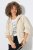 Ulla Popken 852802 Veste en velours côtelé Blanc cassé - Vestes - Vestes femme grande taille