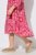 Ulla Popken 852841 Robe fleurie à volants Magenta - Robes midi - Robes midi grande taille