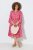 Ulla Popken 852841 Robe fleurie à volants Magenta - Robes midi - Robes midi grande taille