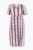Ulla Popken 852854 Robe mi-longue rayée Marron - Robes midi - Robes midi grande taille