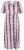Ulla Popken 852854 Robe mi-longue rayée Marron - Robes midi - Robes midi grande taille