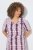 Ulla Popken 852854 Robe mi-longue rayée Marron - Robes midi - Robes midi grande taille
