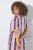 Ulla Popken 852854 Robe mi-longue rayée Marron - Robes midi - Robes midi grande taille