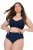 Ulla Popken 852930 Culottes en dentelle Bleu marine - Culottes - 