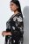 Ulla Popken 852959 Robe fleurie à manches 3/4 Noir - Robes midi - Robes midi grande taille