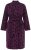Ulla Popken 853168 Peignoir en éponge à imprimé animal Prune - Robes de chambre & peignoirs - 
