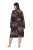 Ulla Popken 853204 Peignoir fleuri Marron - Robes de chambre & peignoirs - 