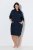 Ulla Popken 853353 Robe d'intérieur à capuche Bleu marine - Pyjamas/vêtements de détente - 